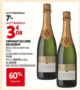 Auchan Deligeroy crémant de loire offre