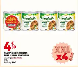 Auchan Bonduelle champignons émincés sans sulfite bonduelle offre