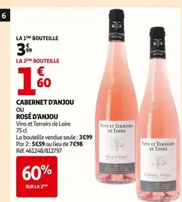Auchan Cabernet d’anjou rosé d’anjou offre