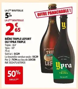 Auchan Bière triple lefort ou ypra triple offre