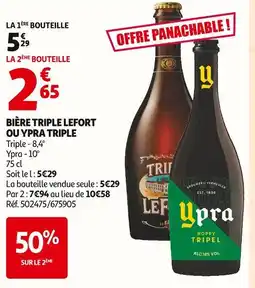 Auchan Lefort / ypra bière triple offre
