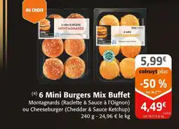 Colruyt Mix buffet 6 mini burgers offre