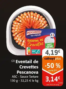 Colruyt Pescanova eventail de crevettes offre