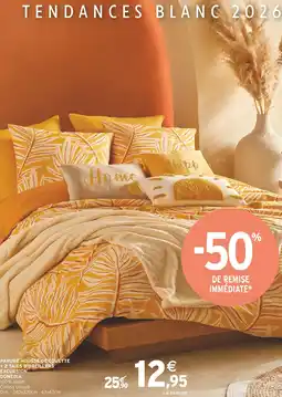 Intermarché Domedia parure housse de couette + 2 taies d'oreillers excursion offre