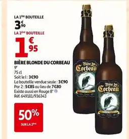 Auchan Bière blonde du corbeau offre