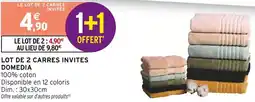 Intermarché Domedia lot de 2 carrés invités offre