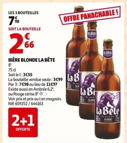 Auchan LA BÊTE Bière blonde offre