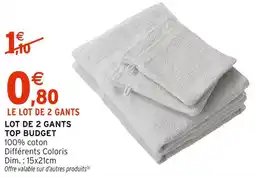 Intermarché Top budget lot de 2 gants offre