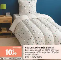 Intermarché Couette imprimée enfant offre