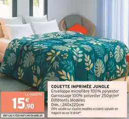 Intermarché Couette imprimée jungle offre