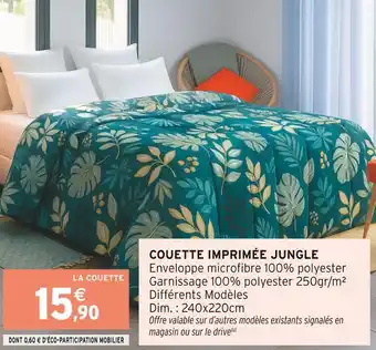Couette imprimée jungle