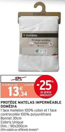 Intermarché Domédia protège-matelas imperméable offre