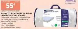 Intermarché Laboratoire du sommeil surmatelas mémoire de forme offre