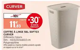 Intermarché Curver coffre à linge 56l softex offre