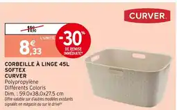 Intermarché Curver corbeille à linge 45l softex offre