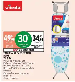 Intermarché Vileda table à repasser neo blue offre