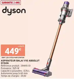 Intermarché Dyson aspirateur balai v10 absolut offre