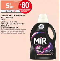 Intermarché Mir lessive black raviveur x27 lavages offre