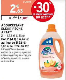 Intermarché Apta adoucissant élixir pêche offre