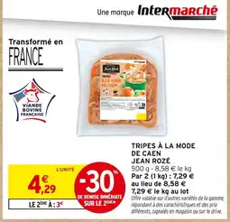 Intermarché Jean rozé tripes à la mode de caen offre