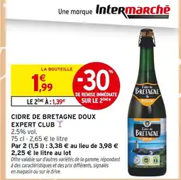 Intermarché Expert club cidre de bretagne doux offre