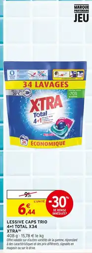 Intermarché Xtra lessive caps trio 4+1 total x34 offre