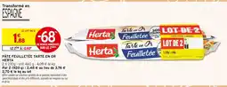 Intermarché Herta pâte feuilletée tarte en or offre