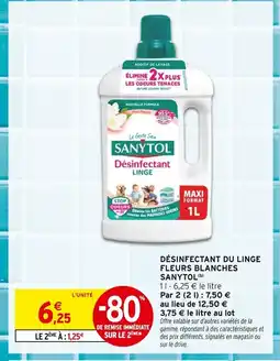 Intermarché Sanytol désinfectant de linge fleurs blanches offre