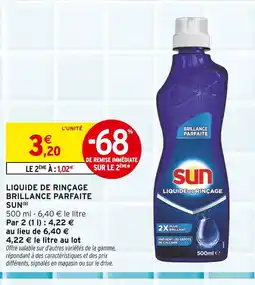 Intermarché Sun liquide de rinçage brillance parfaite (b) offre