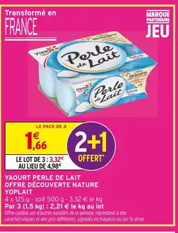 Intermarché Yoplait perle de lait offre découverte nature offre