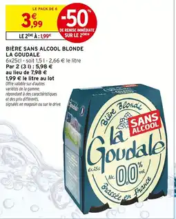 Intermarché La goudale bière sans alcool blonde offre