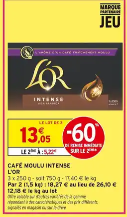 Intermarché L'or café moulu intense offre