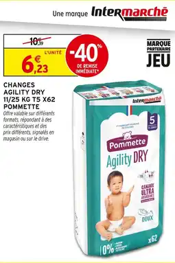 Intermarché Pommette changes agility dry 11/25 kg t5 x62 offre