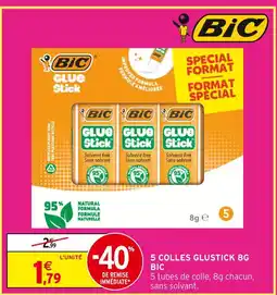 Intermarché Bic 5 colles glustick 8g offre