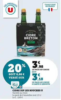 Super U Les bouches u cidre igp offre