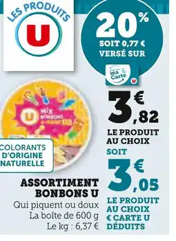 Super U U assortiment bonbons offre