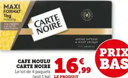 Super U Carte noire café moulu offre