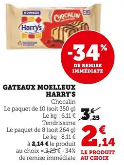 Super U Harry's gateaux moelleux offre