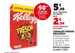 Super U Kellogg's céréales trésor offre