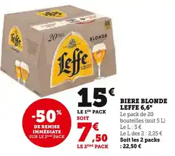 Super U Leffe bière blonde 6,6° offre