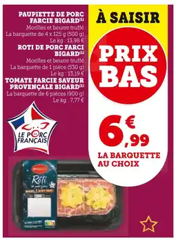 Super U Bigard paupiette de porc farcie offre