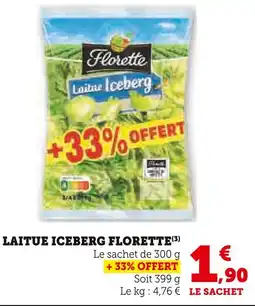 Super U Florette laitue iceberg offre