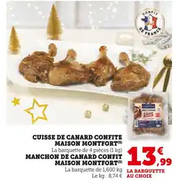 Super U Maison montfort cuisse de canard confite offre
