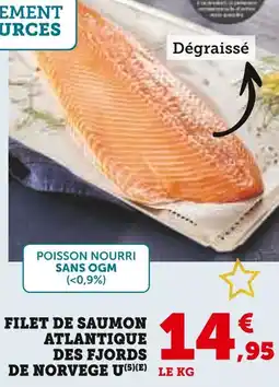 Super U U filet de saumon atlantique des fjords de norvège offre