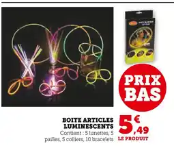 Super U Boîte articles luminescents offre