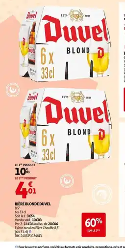 Auchan DUVEL Bière blonde offre