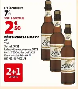 Auchan LA DUCASSE 6,5° Bière blonde offre
