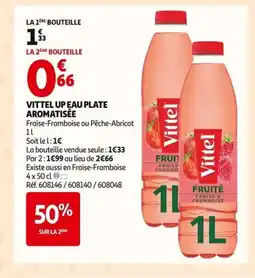 Auchan VITTEL Up eau plate aromatisée offre