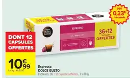 Carrefour Market DOLCE GUSTO Espresso offre
