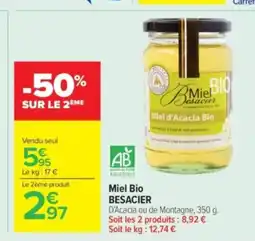 Carrefour Market BESACIER Miel Bio offre